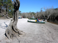 Wide, sandy beaches of fine white sand made for great camp sites.